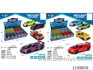 1:32 pull back alloy car W L/M 12PCS 4 mixed