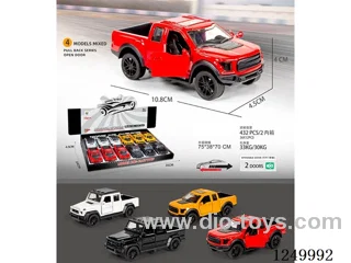 1:42 pull back alloy car 12PCS 4 mixed