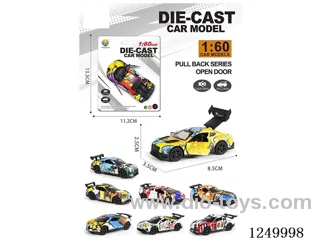 1:60 pull back alloy car 8 mixed