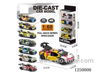 1:60 pull back alloy car 8 mixed