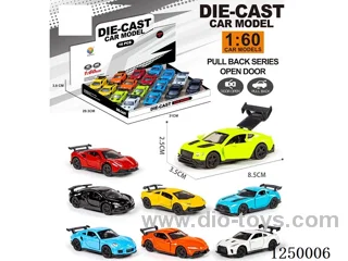 1:60 pull back alloy car 16PCS 8 mixed