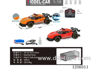 1:16 2.4G 4ch RC car with spray included battery
