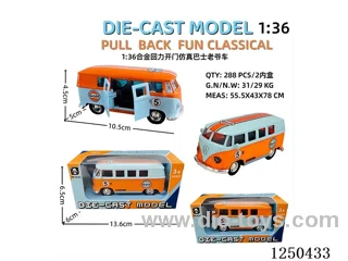 1:36 pull back alloy car