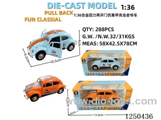 1:36 pull back alloy car