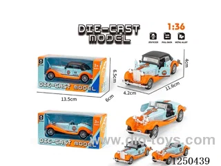 1:36 pull back alloy car