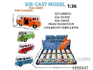1:36 pull back alloy car 12PCS