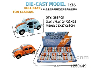 1:36 pull back alloy car 12PCS
