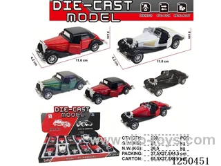 1:36 pull back alloy car 12PCS