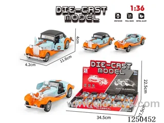 1:36 pull back alloy car 12PCS