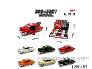 1:36 pull back alloy car 12PCS