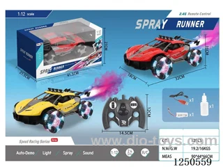 1:12 4ch 2.4G rc car included battery with spray
