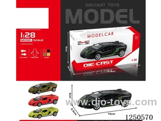 1:28 pull back alloy car