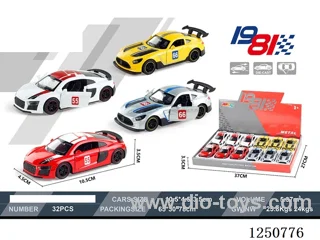 1:43 pull back alloy car 12PCS