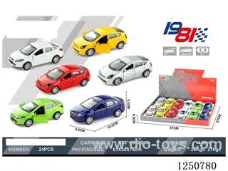 1:43 pull back alloy car 12PCS