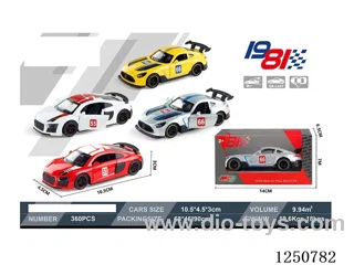1:43 pull back alloy car 4 colors