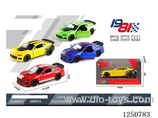1:43 pull back alloy car 4 colors