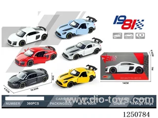1:43 pull back alloy car 6 colors