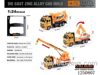 1:24 pull back alloy engineering vehicles