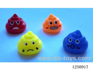 Soft plastic poo-shaped pen cap