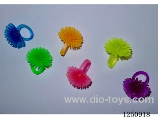 Soft plastic spiky ball ring