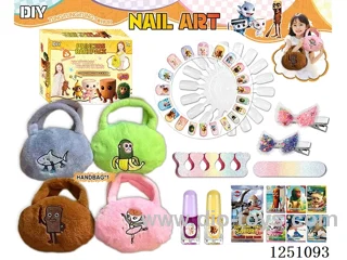 Classic of Mountains and Seas Tote Bag with DIY Nail Art Cards & Hair Clip Set (4 Designs Assorted)