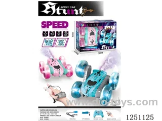 2.4G rc car with light/spray included battery 2 colors - dual rc