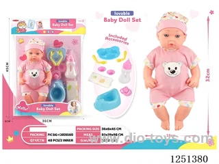 14 inch doll set with IC included battery 3*AG13