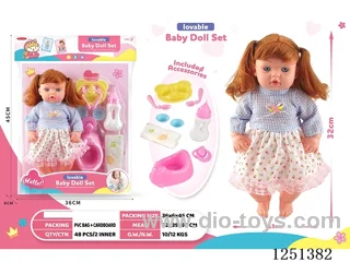 14 inch doll set with IC included battery 3*AG13