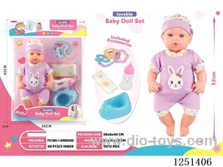 14 inch doll set with IC included battery 3*AG13
