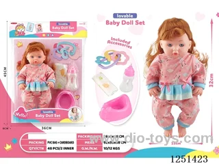 14 inch doll set with IC included battery 3*AG13