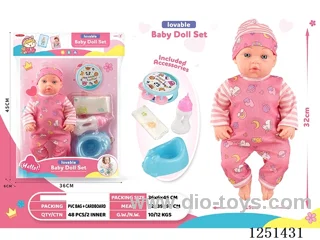 14 inch doll set with IC included battery 3*AG13