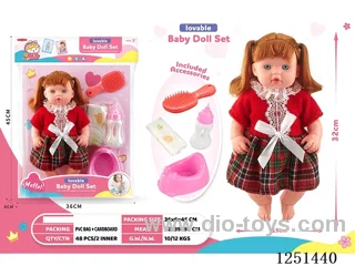 14 inch doll set with IC included battery 3*AG13