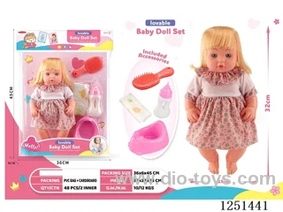 14 inch doll set with IC included battery 3*AG13