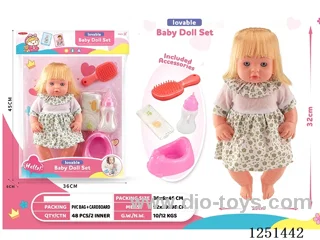 14 inch doll set with IC included battery 3*AG13