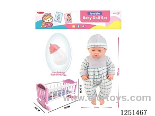 14 inch doll set with IC included battery 3*AG13