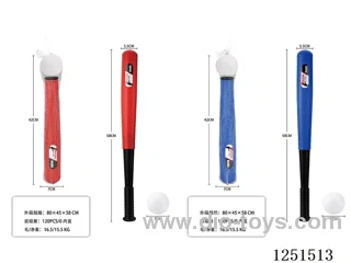 Retractable Baseball Bat +1 Ball (Blue/Red)
