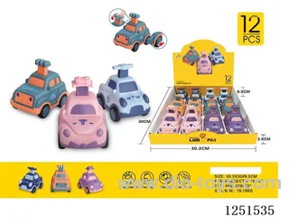 Cartoon Pressing Inertia Vehicle 12PCS