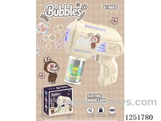 Electric Lighted Multi Hole Bubble Gun