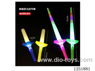 Retractable 4-section flash wand