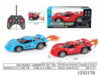 1:18 27MHZ 5ch rc car with spray not included battery