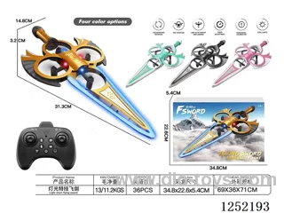 2.4G RC Stunt Flying Sword with Light included battery