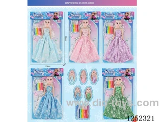 11.5 inch Barbie set 5 models + Colour Pencil Accessories
