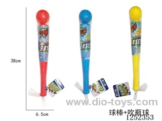 Baseball bat + blow-up ball