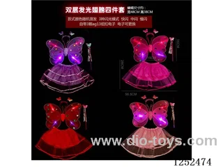 LED butterfly wing dress in opp bag