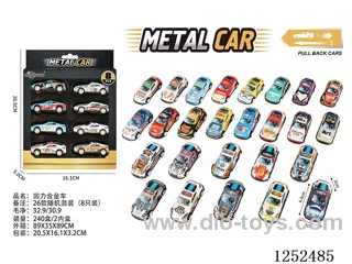 Pull back alloy car