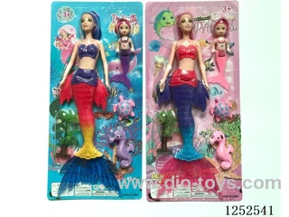 11 inch solid Barbie Mermaid 2 colors