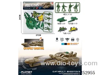 Catapult Drone Missile with Pull Back Fighter Military Set