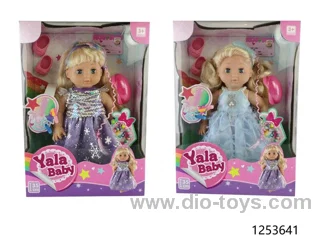 35cm doll with  ornament in window box