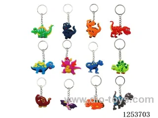 PVC - Jurassic dinosaur keychain (iron ring)