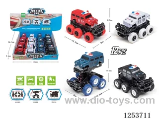 Inertial Collision Six Wheel Police Car